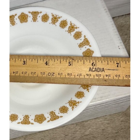 Vintage Corelle Butterfly Gold Tea Cups With Hook Handles and Saucers Set of 2 - Picture 10 of 12